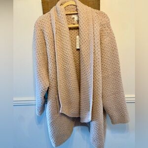 NWT Barefoot Dreams Honeycomb Shawl Cardigan Sz 2X XXL $178